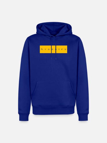 Grannies Typography Yellow Purple - Men’s Premium Organic Hoodie - royal blue