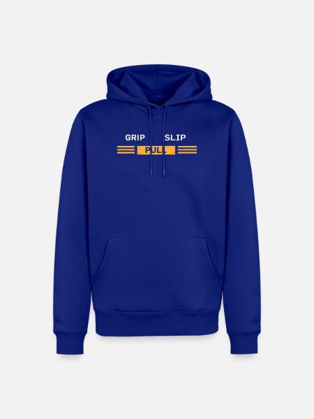 Grip Slip Pullover Klettern & Fitness - Männer Premium Bio Hoodie - Royalblau