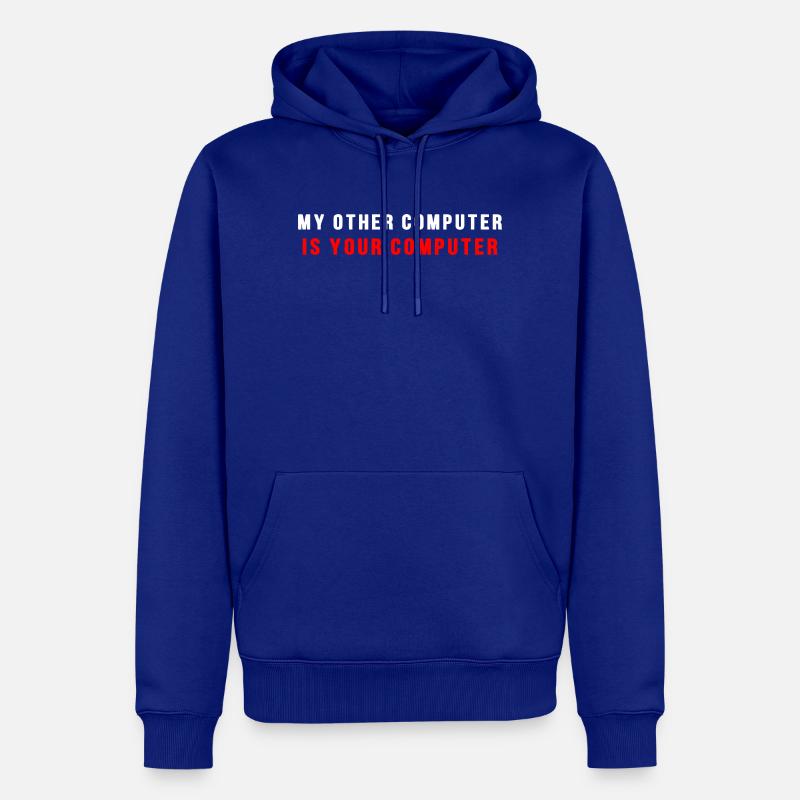 Mein anderer Computer ist dein Computer - Männer Premium Bio Hoodie - Royalblau