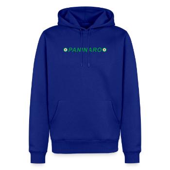 Paninaro - Sweat à capuche Premium bio Homme - bleu roi - Devant - Nico (187cm)