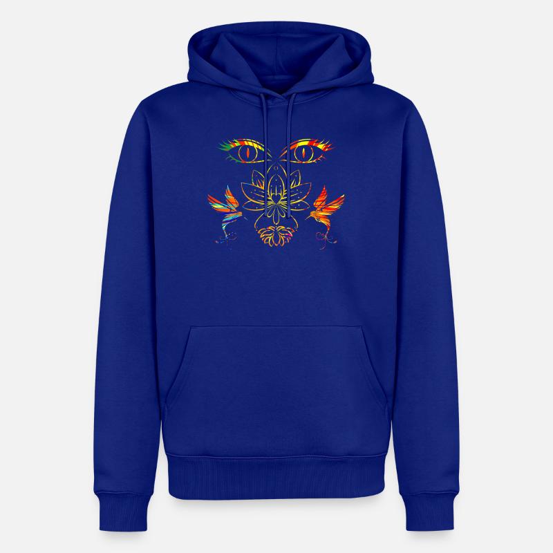 Zen-Gesicht - Männer Premium Bio Hoodie - Royalblau