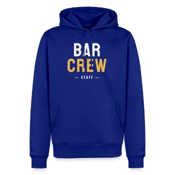 Bar Crew Staff Gastro Waiter Team Drinks Party - Men’s Premium Organic Hoodie - royal blue - Front - Nico (187cm)