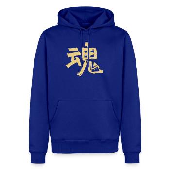 Geist / Seele (Tamashii) Japanisch - KANJI Tusche - Männer Premium Bio Hoodie - Royalblau - Vorne - Nico (187cm)