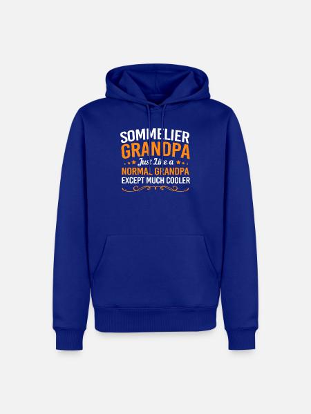 Wein Sommelier Feinschmecker - Männer Premium Bio Hoodie - Royalblau