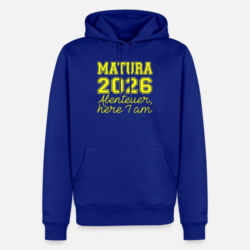 Matura 2026 Spruch - Sweat à capuche Premium bio Homme - bleu roi