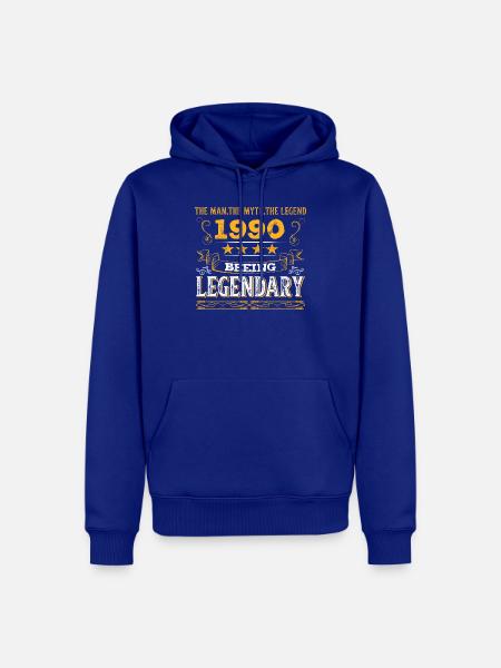 Birthday legendär 1990 - Männer Premium Bio Hoodie - Royalblau