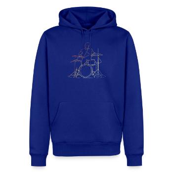 Schlagzeuger Retro Look - Männer Premium Bio Hoodie - Royalblau - Vorne - Nico (187cm)