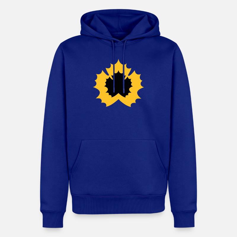 Gelb-schwarzer Skellefteå Männer Premium Bio Hoodie