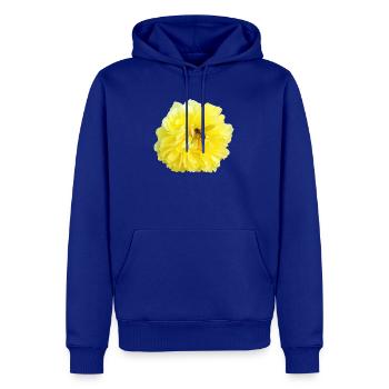 Yellow_Rose_-_Bee_Nature_Photography - Sweat à capuche Premium bio Homme - bleu roi - Devant - Nico (187cm)