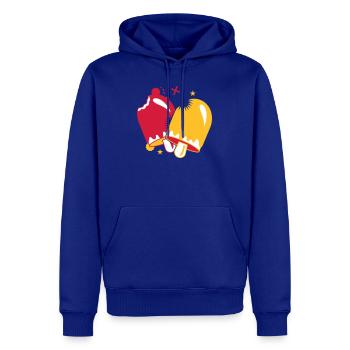 zwei leuchtend leckere Eissorten am Stil - Männer Premium Bio Hoodie - Royalblau - Vorne - Nico (187cm)