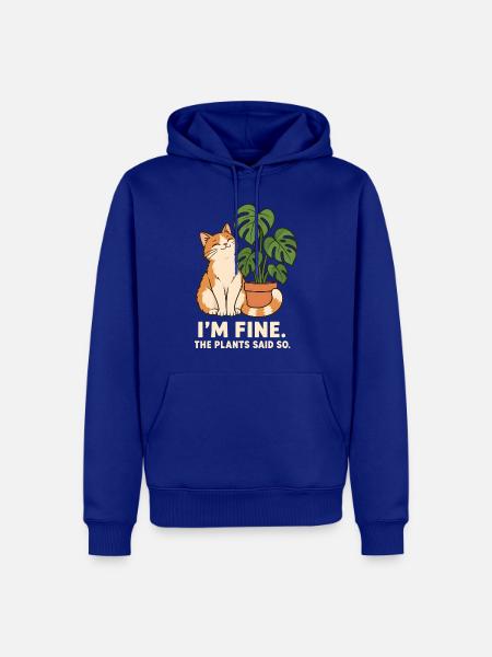 Die Pflanzen sagen es - Männer Premium Bio Hoodie - Royalblau