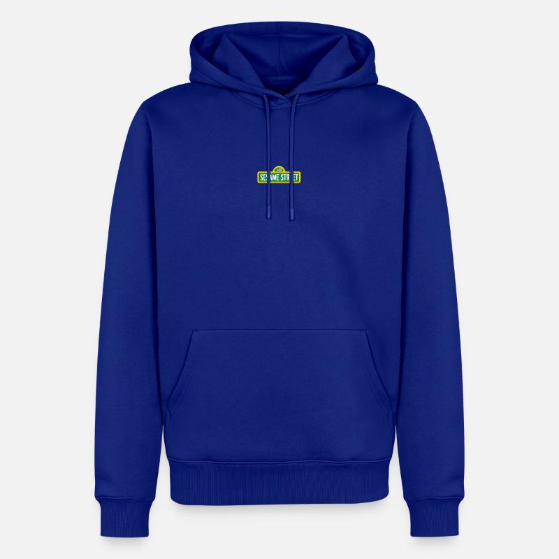 Sesamstraße Logo Als Stick - Männer Premium Bio Hoodie - Royalblau