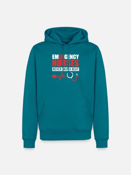 Notfall Krankenschwester - Männer Premium Bio Hoodie - Petrol