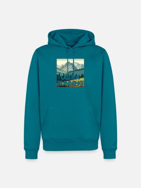 Ultra Laufen - Männer Premium Bio Hoodie - Petrol