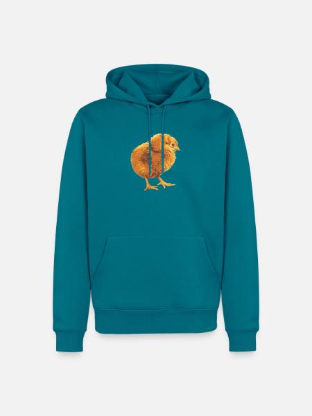 Küken im Goldflaum - Männer Premium Bio Hoodie - Petrol