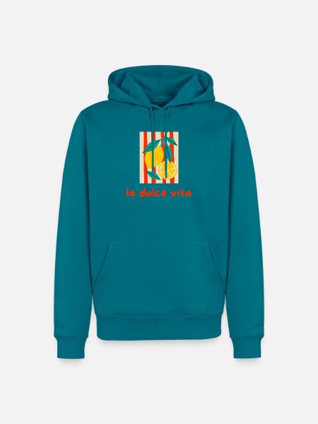 La dolce vita - Männer Premium Bio Hoodie - Petrol