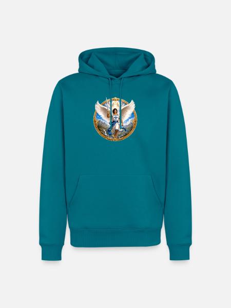 Engel - Männer Premium Bio Hoodie - Petrol