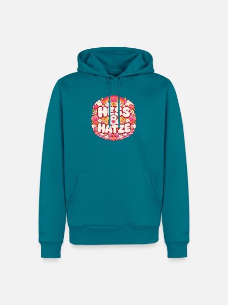 Hess-und-Hatze-Liebe-Overload - Männer Premium Bio Hoodie - Petrol