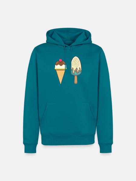 Eis - Männer Premium Bio Hoodie - Petrol