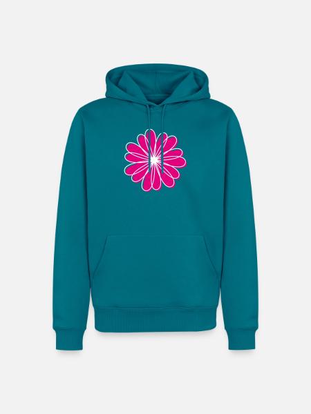 Blüte - Männer Premium Bio Hoodie - Petrol