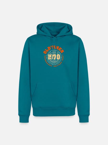 1970 - Männer Premium Bio Hoodie - Petrol