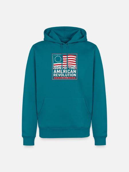 Söhne der Amerikanischen Revolution - Männer Premium Bio Hoodie - Petrol