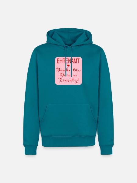 Danke Einsatz Ehrenamt - Männer Premium Bio Hoodie - Petrol