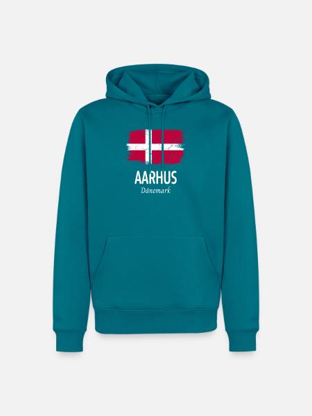Aarhus - Männer Premium Bio Hoodie - Petrol