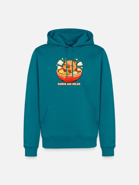 Ramen and Relax - Männer Premium Bio Hoodie - Petrol