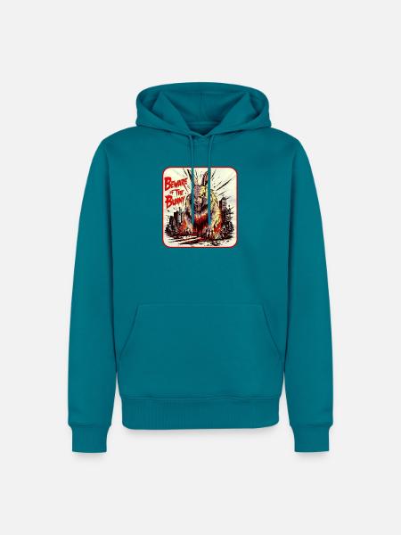 Horror Hase Fun - Männer Premium Bio Hoodie - Petrol