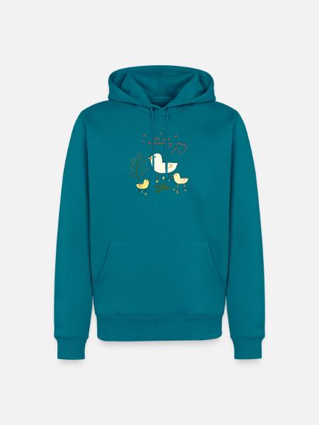 Familie - Männer Premium Bio Hoodie - Petrol