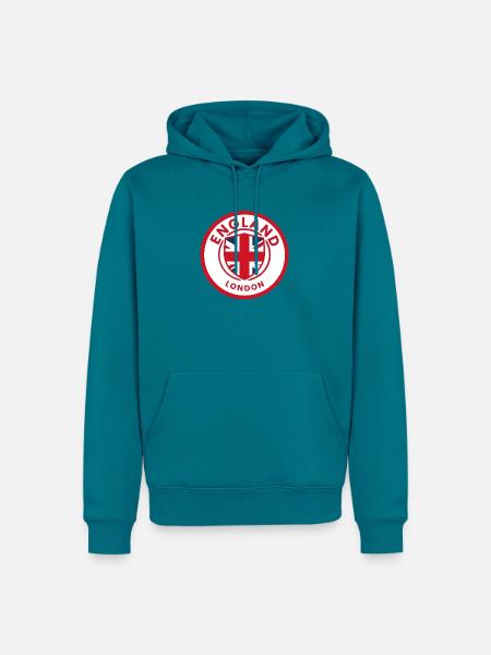 England Shield Londons Emblem - Männer Premium Bio Hoodie - Petrol