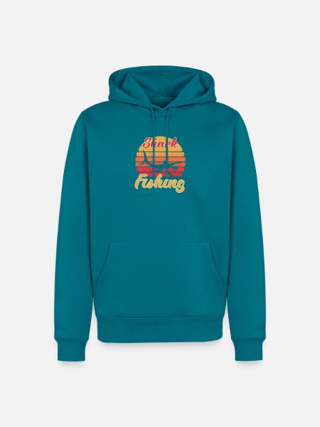 Shark Fishing - Männer Premium Bio Hoodie - Petrol