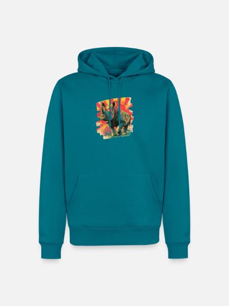 Nashorn - Männer Premium Bio Hoodie - Petrol