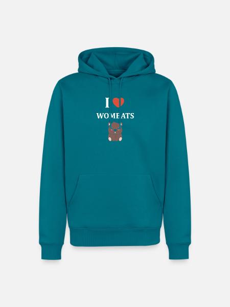 Ich liebe Soft Wombats - Männer Premium Bio Hoodie - Petrol