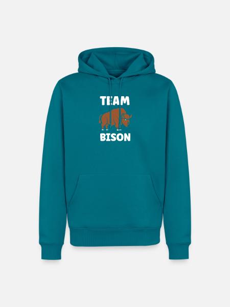 Bison - Männer Premium Bio Hoodie - Petrol