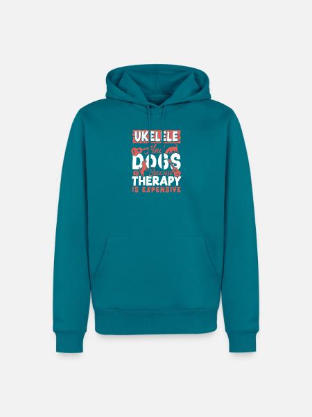 Hawaiian Ukulele Uke Dog Ukulele - Männer Premium Bio Hoodie - Petrol