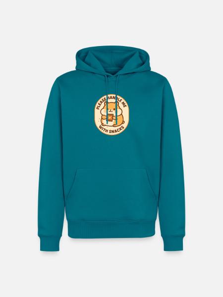 Mit Snacks behandeln | Hamster Humor - Männer Premium Bio Hoodie - Petrol