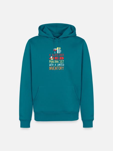 Barkeeper Kellner bartender Barmann - Männer Premium Bio Hoodie - Petrol