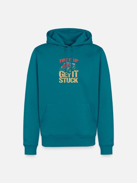 Quad - Männer Premium Bio Hoodie - Petrol