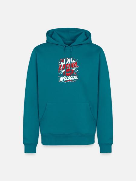 Ich Latina Entschuldige Comic - Männer Premium Bio Hoodie - Petrol