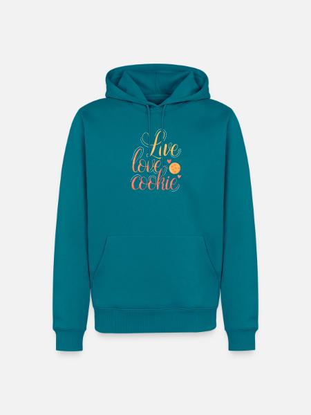 Cookie Plätzchen Keks - Männer Premium Bio Hoodie - Petrol
