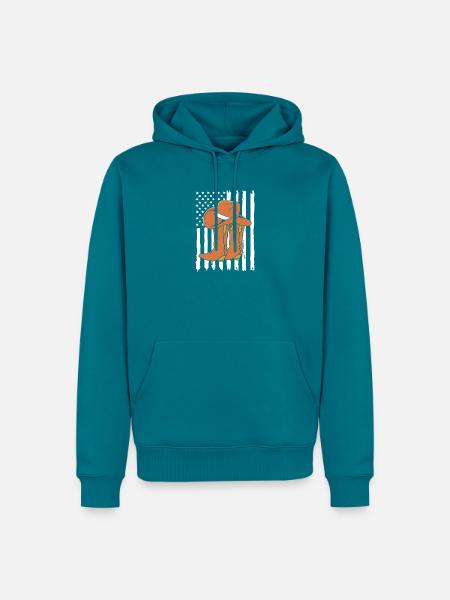 Linedance - Männer Premium Bio Hoodie - Petrol