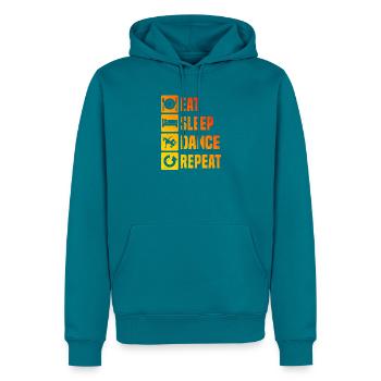 Streetdance Geschenkidee für eine Hip-Hop-Tänzerin - Männer Premium Bio Hoodie - Petrol - Vorne