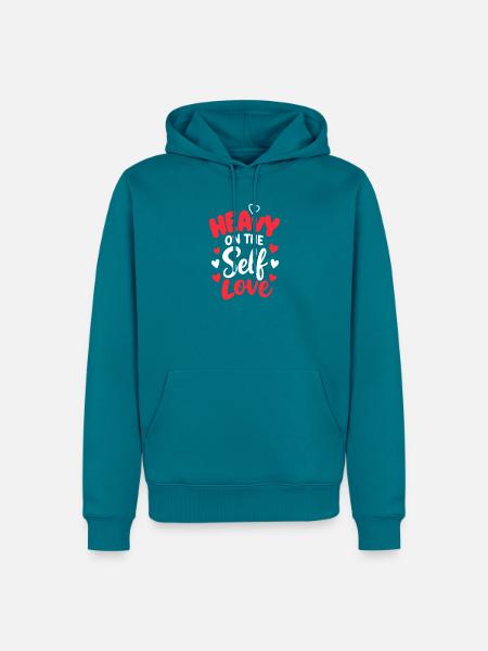 Stark auf Selbstliebe - Männer Premium Bio Hoodie - Petrol