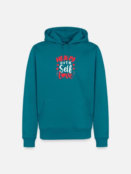 Stark auf Selbstliebe - Männer Premium Bio Hoodie - Petrol
