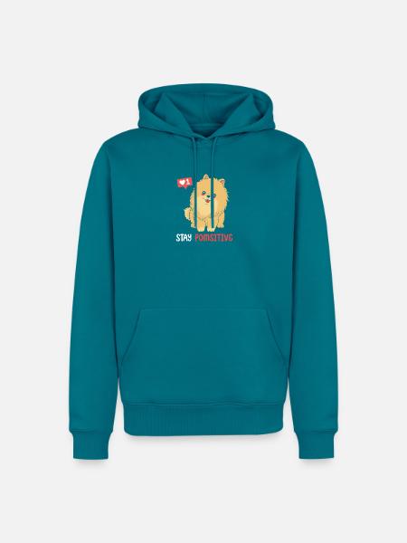 Zwergspitz Pomeranian - Männer Premium Bio Hoodie - Petrol