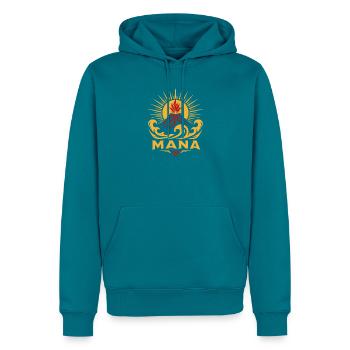 Mana-Vulkanwelle - Männer Premium Bio Hoodie - Petrol - Vorne