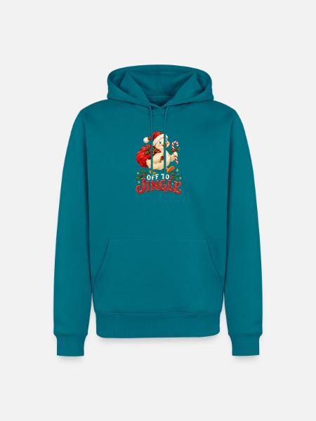 Jingle Duck Weihnachtsfreude - Männer Premium Bio Hoodie - Petrol