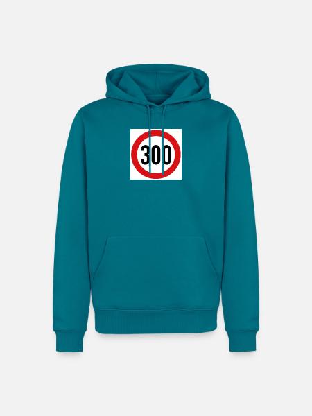 Kreis 300 Schild Design - Männer Premium Bio Hoodie - Petrol